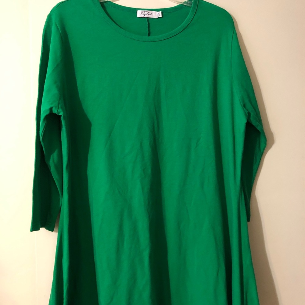 Kelly Green Tunic Top